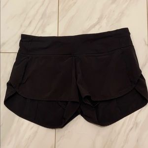 LULULEMON black speed up shorts